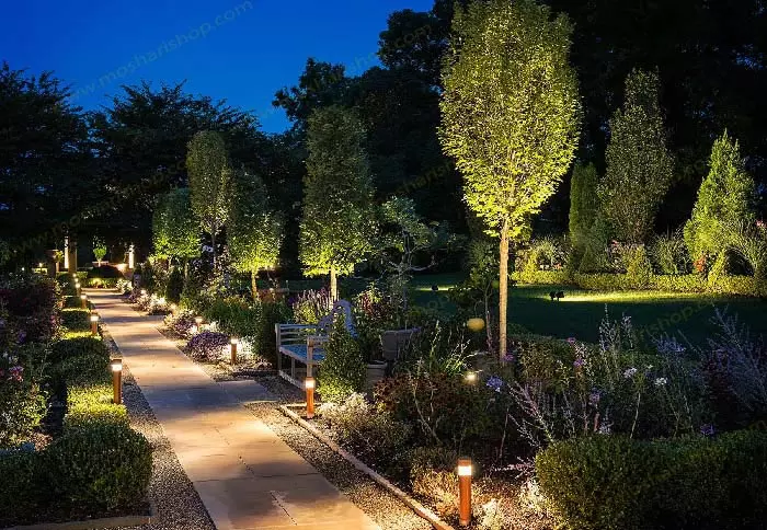 The principles of lighting green spaces